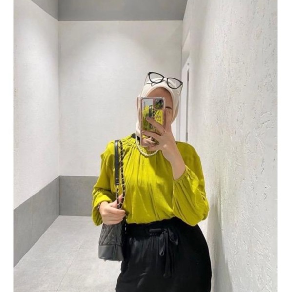 BEFAST - ZRX OOTD Blouse JENIFER / SELLY TOP ATASAN BLOUSE / Atasan Wanita / Blouse Lengan Balon Panjang / Fashion Wanita Casual Formal / Blouse Kekinian Remaja ABG / OOTD Remaja Wanita Modis / Keluaran Terbaru 2022 / Trendy