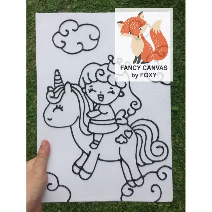 

READY STOK! KANVAS / CANVAS LUKIS TIMBUL ANAK GAMBAR - UNICORN PRINCESS ALAT LUKIS MURAH MERIAH AL7