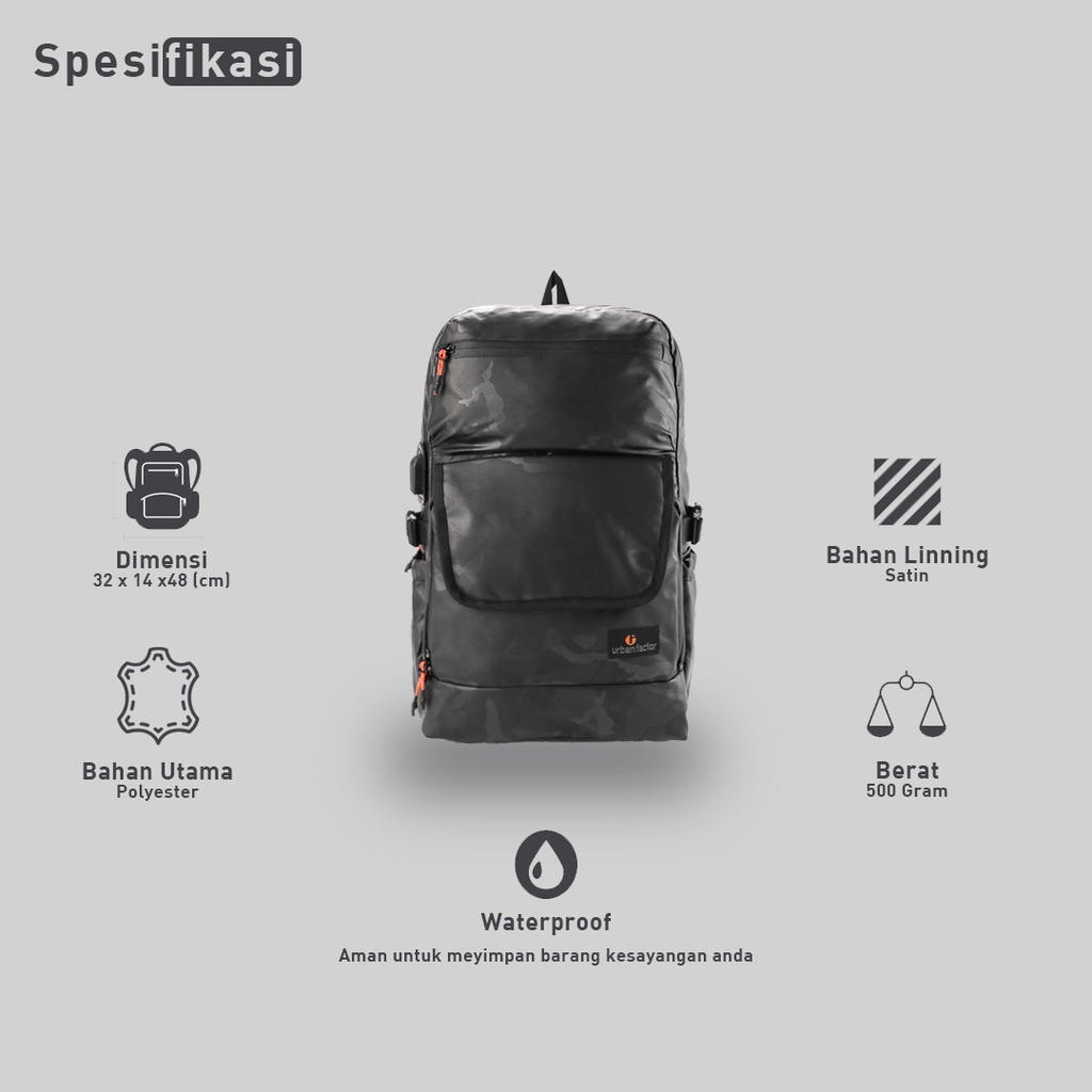 ARISTO BLACK |MANNEEDME x URBAN| Tas Ransel Punggung Pria Backpack ORIGINAL