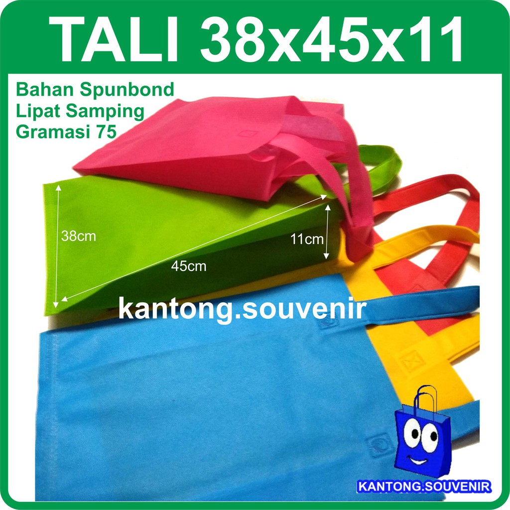 

Tali 38x45x11 tas spunbond / tas goodie bag / tas goodiebag / tas polosan / tas kain polosan murah