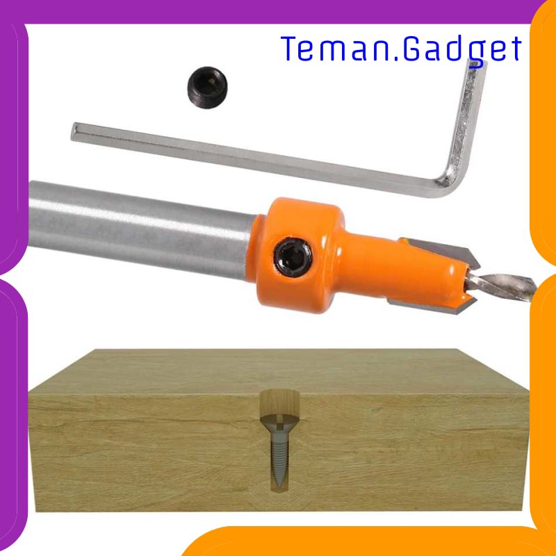 TG-DE478 JGZUI MATA BOR KAYU PELUBANG DRAT BAUT BIT ROUTER 8MM 5 PCS - JGZ5