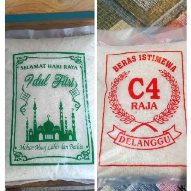 Plastik Beras kemasan 2 3 kg IDUL FITRI dan C4 DELANGGU Plastik Beras kemasan 2 3 kg IDUL FITRI dan C4 DELANGGU