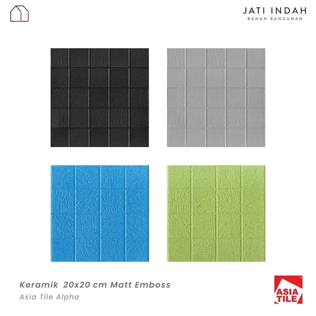 Keramik Lantai Matt Emboss 20x20 cm Asia Tile Alpha