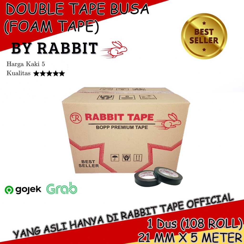 

Double Tape Busa Hijau 1" x 5 Meter [KHUSUS GOJEK] RABBIT TAPE