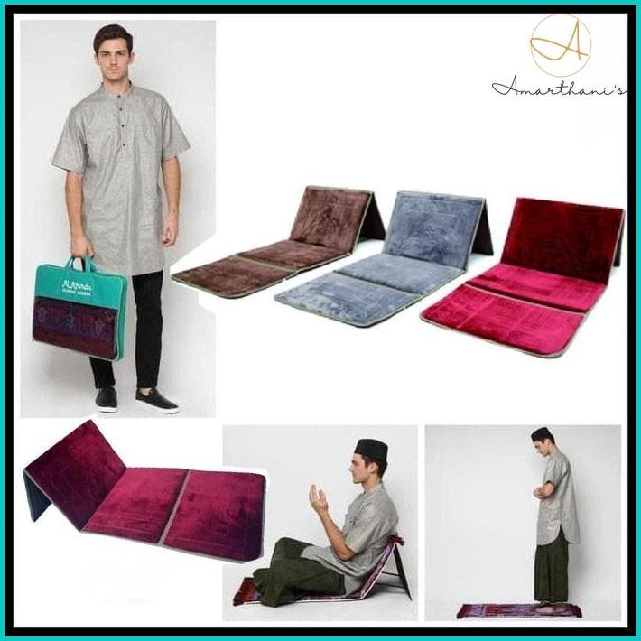 Ac - Sajadah Sandar Lipat Portable Sholat Shalat Haji Dzikir Sembahyang Doa