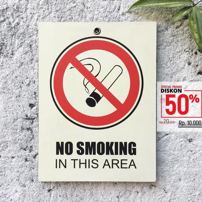 Hiasan Dinding Poster Wall Decor Prohibition Sign No Smoking Mpr006 Shopee Indonesia