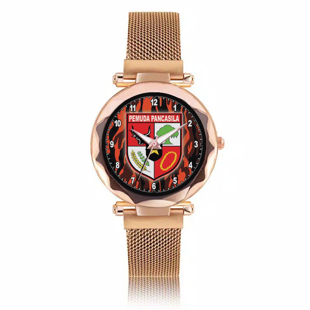 Jam Tangan Wanita Custom - PEMUDA PANCASILA MOTIF 2 Free Box &amp; Batre Cadangan