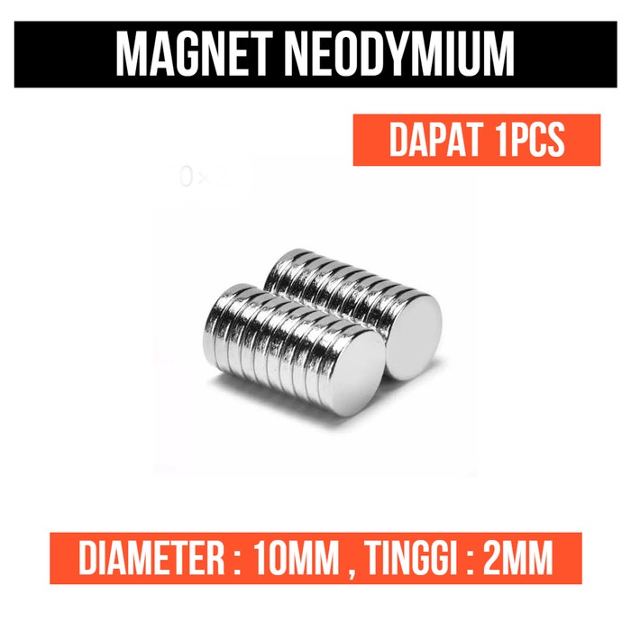 Magnet 10x2 mm Neodymium 10x2mm Silinder 10mm x 2mm N52 5 mm Kuat