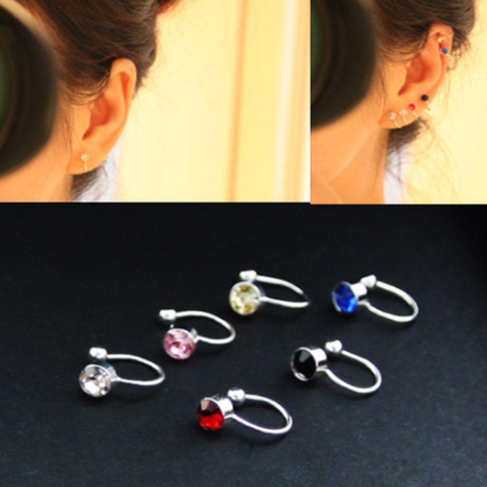 TOP Klip On Anting Fashion Hadiah Perhiasan Tanpa Tindik Tragus Earrings