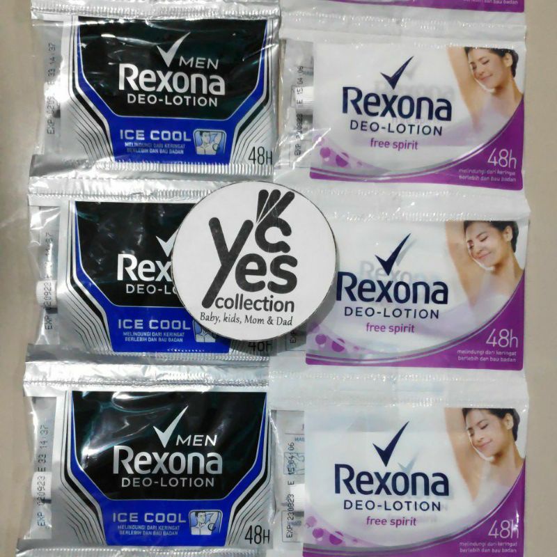 Rexona deodoran deo ketiak Spirit cewek ungu ice cool cowok sachet pcs saset rencengan grosir