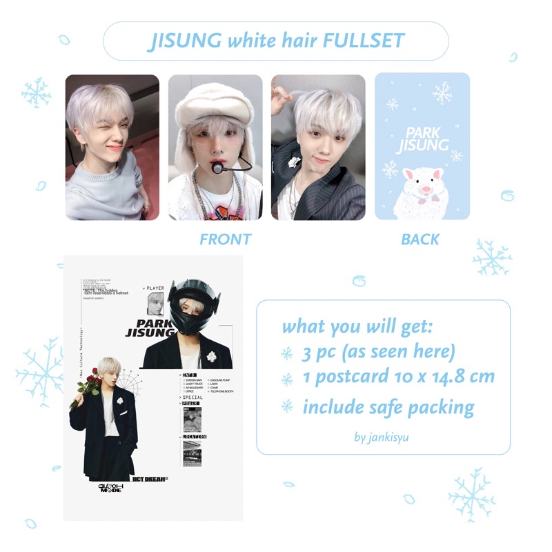 Jisung White Hair PC Photocard Set