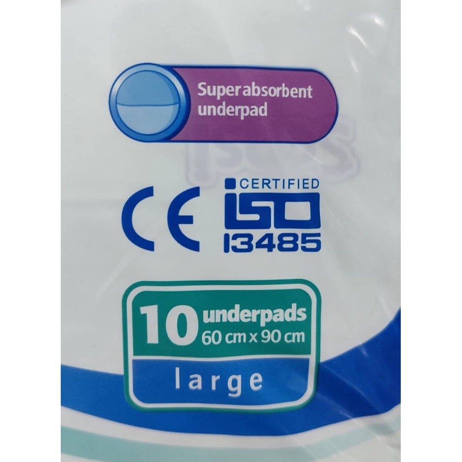 Sensi Underpads Isi 10 Ukuran L / Alas Popok