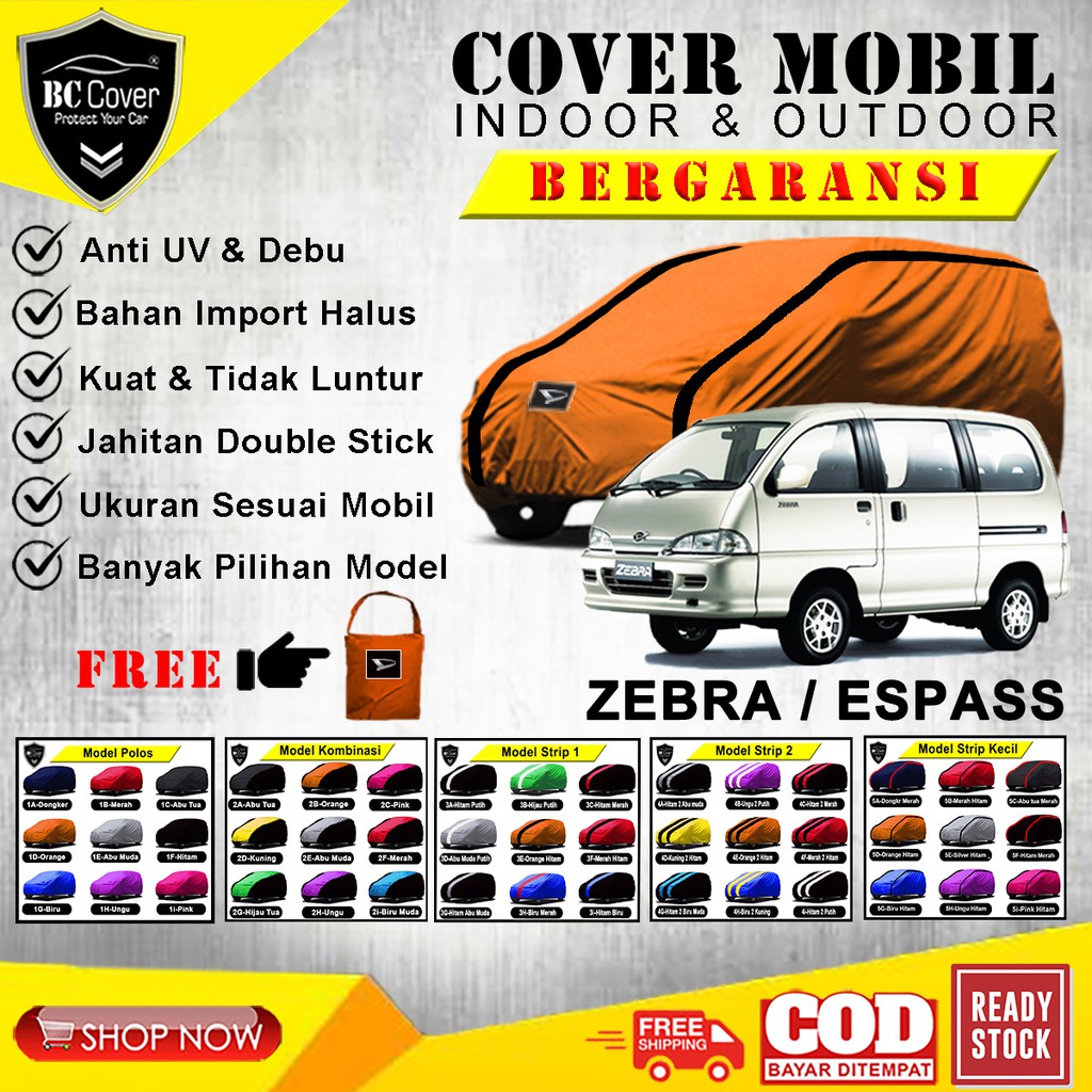 Body Cover Mobil Daihatsu Zebra Espass / Sarung Mobil Espass Selimut Kerudung Mantol Jas Pelindung Mantel Tutup Mobil Espas Outdoor