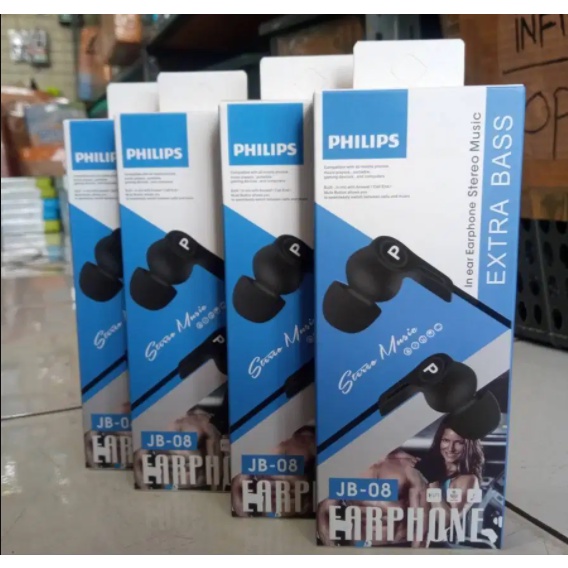 HEADSET PHILLIPS JB 08 / JB 10 EXTRA BASS HANDSFREE EARPHONE