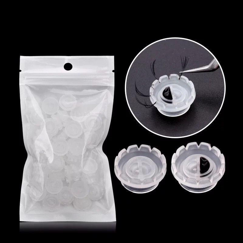 100pcs Lash Glue Holder Premade Fans- Volume Eyelash Extansion