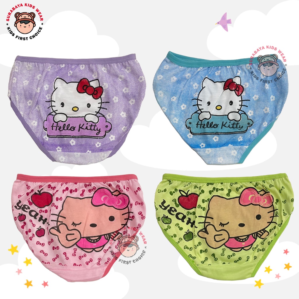 Celana Dalam Anak Perempuan Motif Kartun Warna