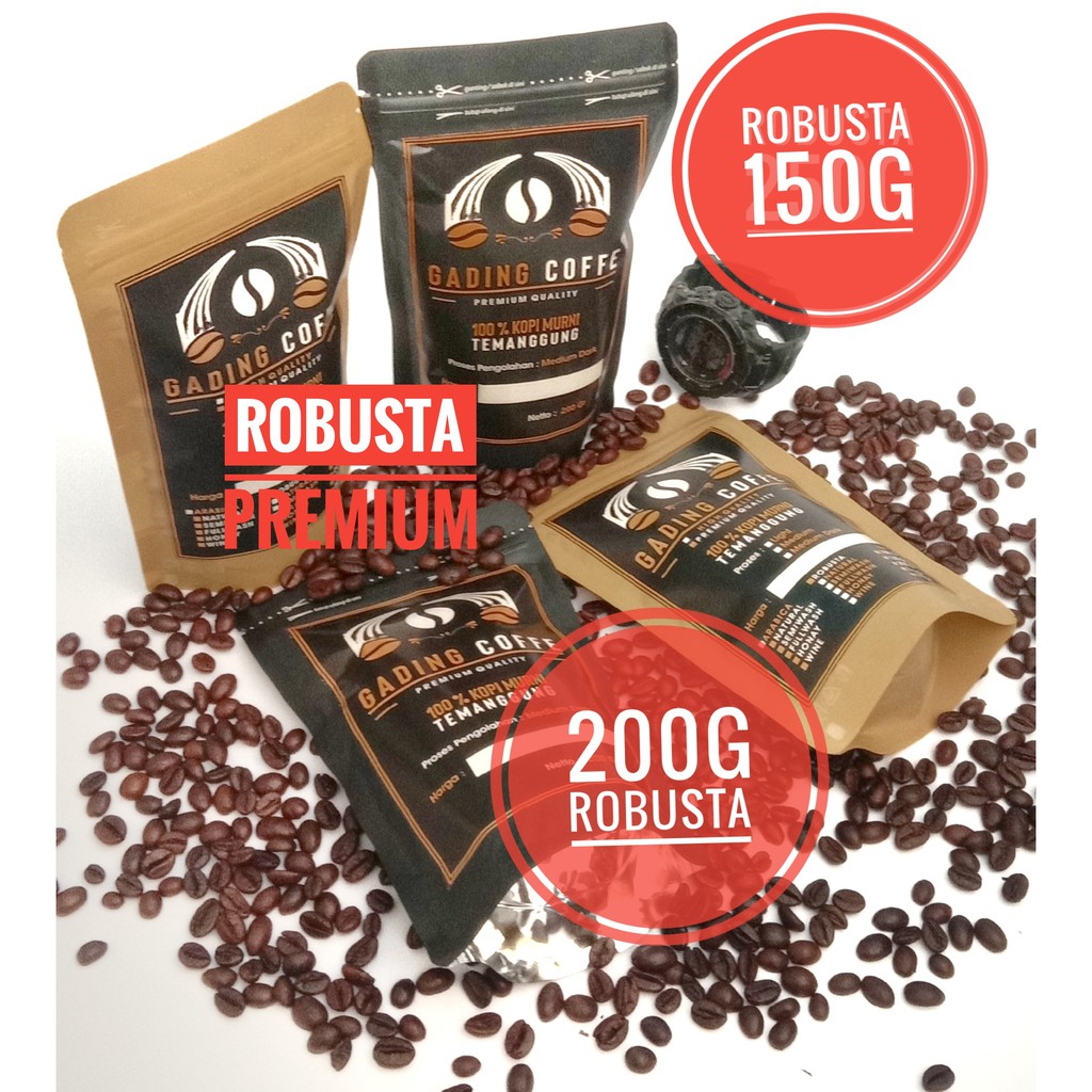 Kopi Temanggung, Kopi Robusta, Bubuk Kopi Robusta Asli &amp; Murni 150g 200g 250g 500g 1kg. Coffee