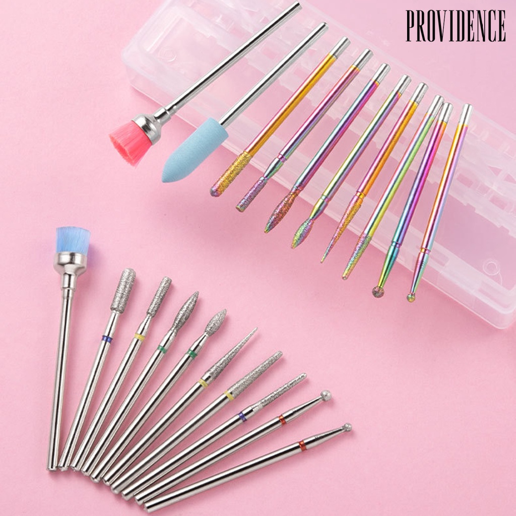 Providence 10Pcs/Box Manicure Polisher Universal High Strength Emery Nail Drill Bites Set for Women