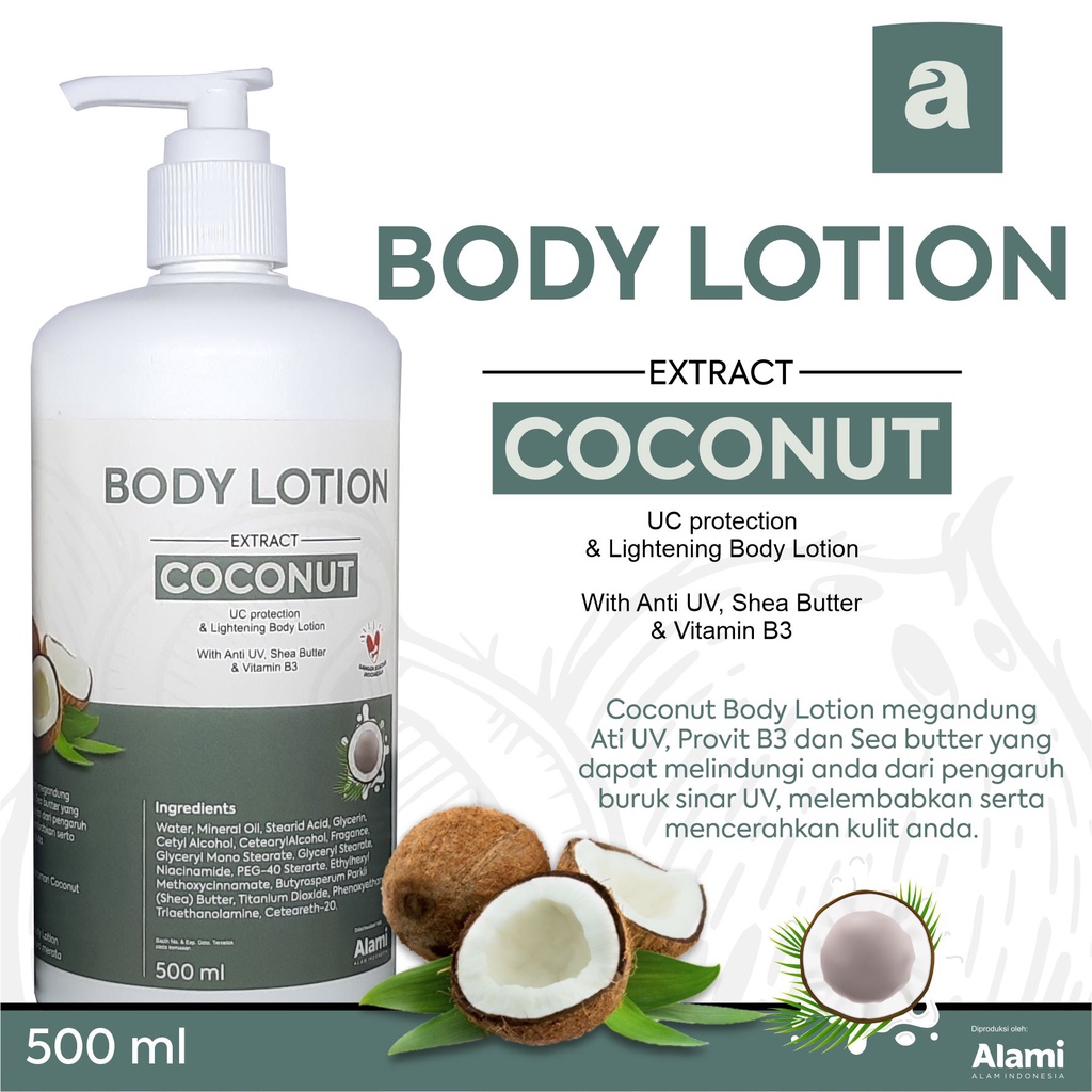 Body Lotion Extract coconut vco kelapa 500ml | Alami Alam Indonesia