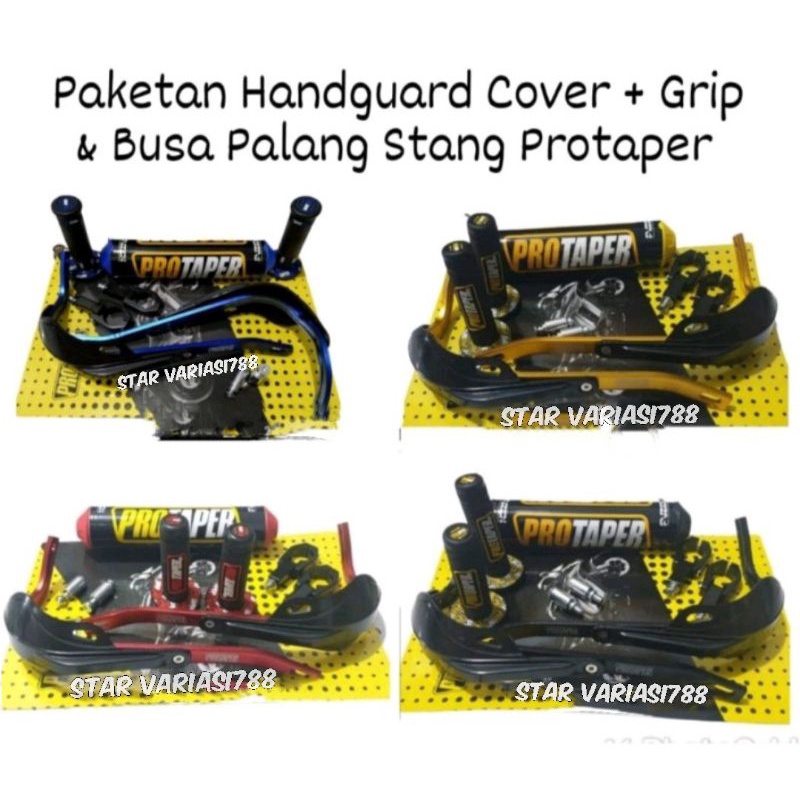 Paketan Handguard cover protaper busa palang stang plus girp protaper supermoto D-Tracker