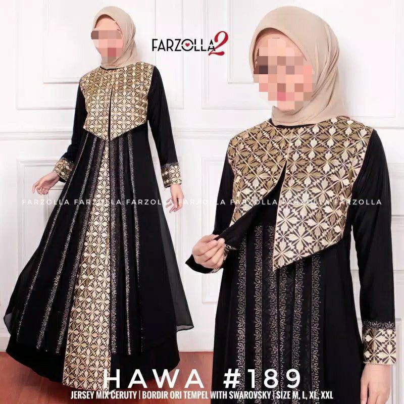 abaya bordir gamis mewah maxi dress Dumai Arab India  hawa 189