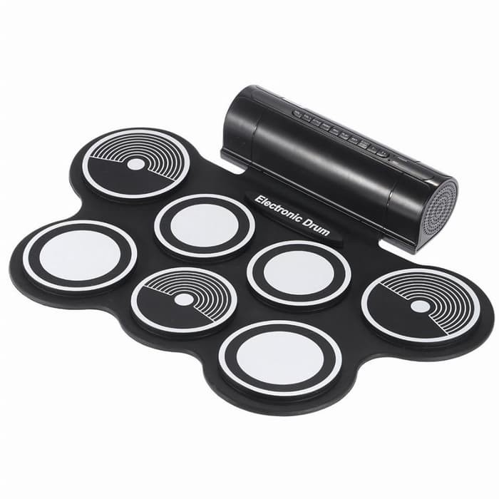 Termurah Portable Roll Up Drum Pad Set Kit with Built-in Speaker (With CD)