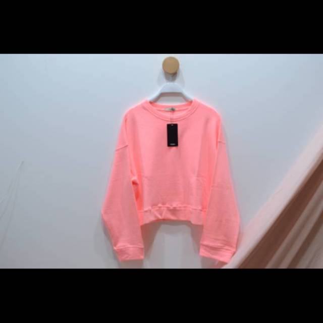 SWEATER CROP PINK SALMON ORI by ZANO_ID