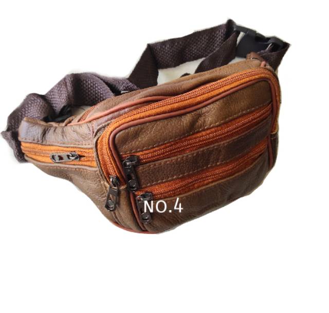 Tas pinggang waist bag kulit asli impor