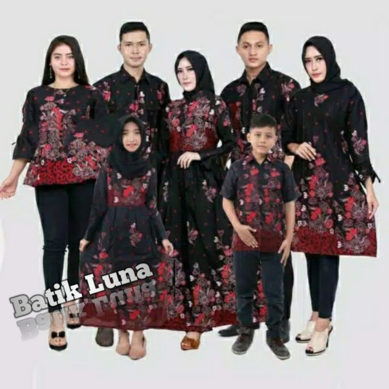 Paling Murah Couple Batik Keluarga - Sania Ruffle Batik Couple Ori Standar & Jumbo - Batik Pekalongan jYQxnJaHJznZ8z