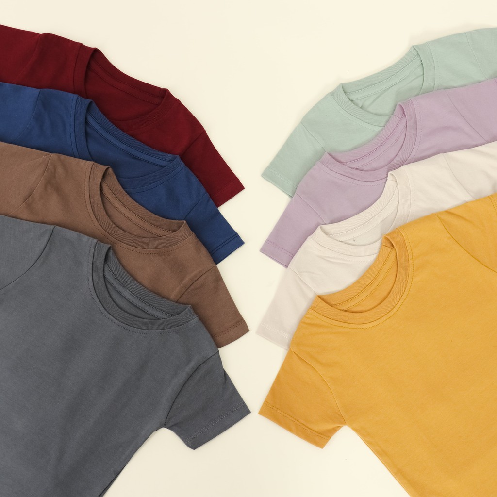 Nice Kids - Basic T-Shirt Kaos Polos Anak Unisex (1-4 Tahun)