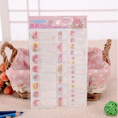 

Sanrio Japan My Melody waterproof name tag label nama