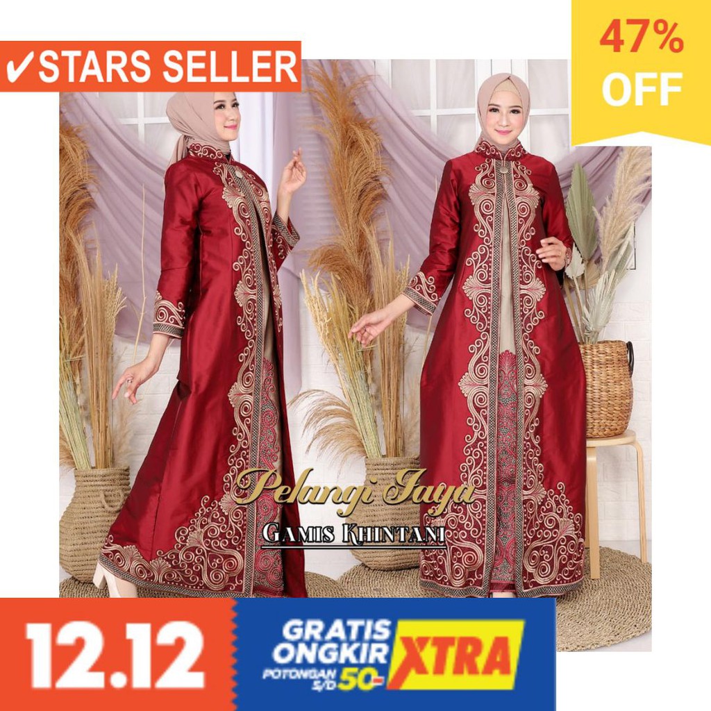 BUSANA MUSLIM PEREMPUAN FASHIONABLE CEWEK CANTIK / Gamis Abaya Bordir Kintani / Gamis Mewah /