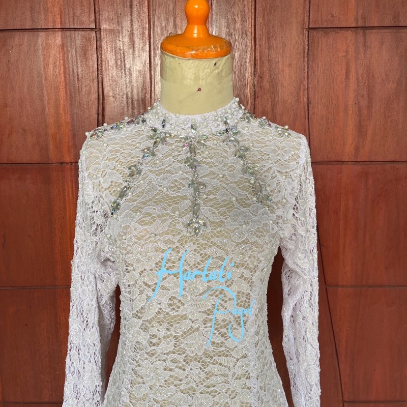 Kebaya Akad Nikah Full Payet | Kebaya Gamis Prancisan | Kebaya Kutu Baru | Kebaya Nikah | Wedding | Brukat