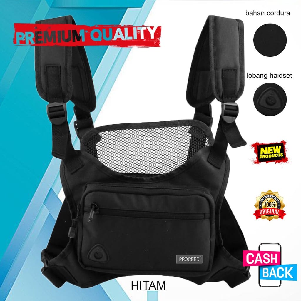 Chest Bag Tas Dada Premium Selempang Pria Depan