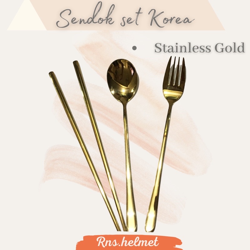 satu set sendok+sumpit korea /sendok korea/sumpit korea/SENDOK IKATAN CINTA