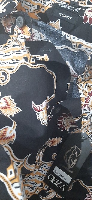 Odza Kemeja Batik Lengan Pendek Fashion Baju Batik Solo Pria