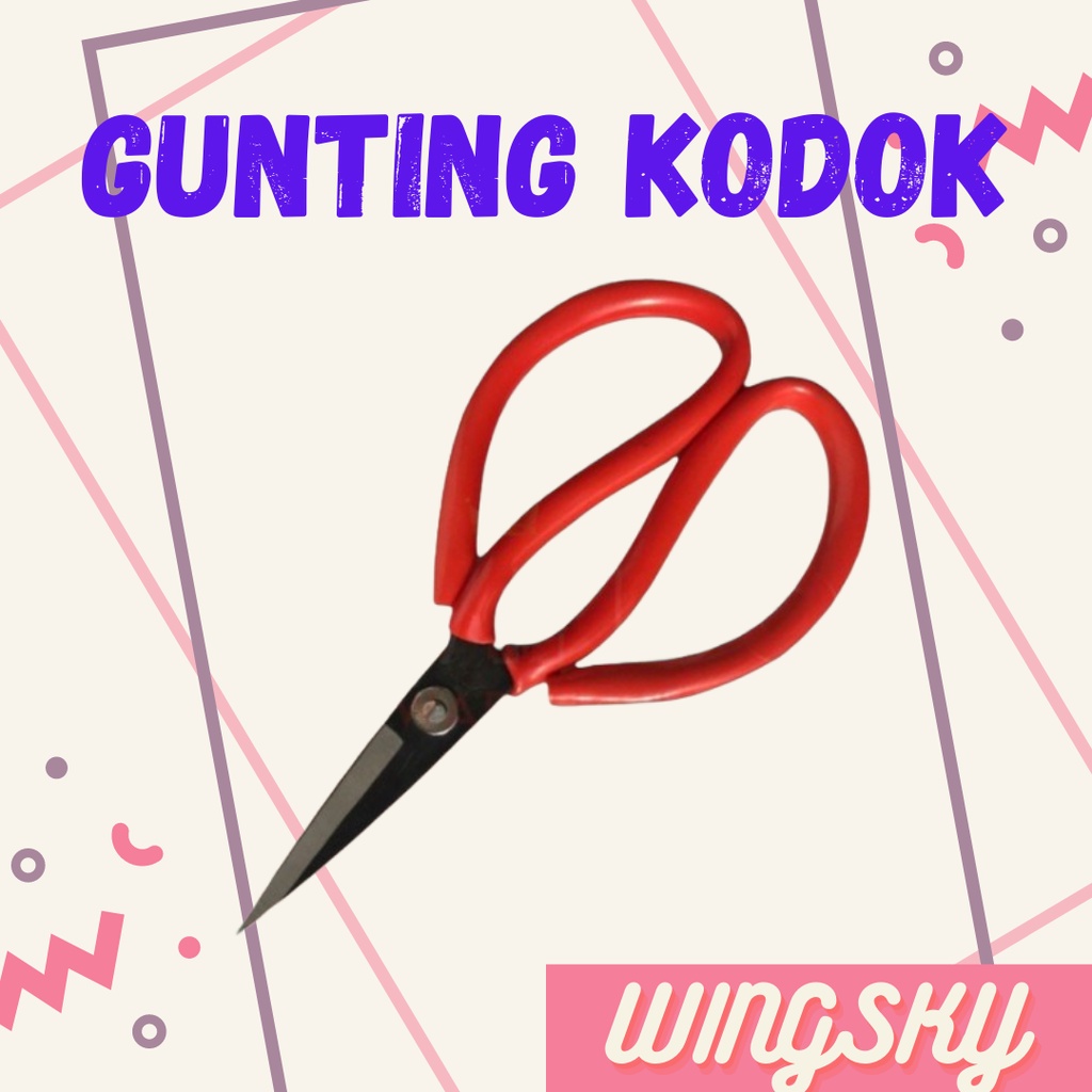 

GUNTING KODOK - Gunting kain / gunting kodok/ gunting merah/ gunting seng Gunting Potong Seng Kertas / Gunting Bahan Kain Jahit Tailor