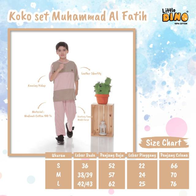 KOKO MUHAMMAD AL FATIH BY LITTLE DINO. KOKO BAJU ANAK