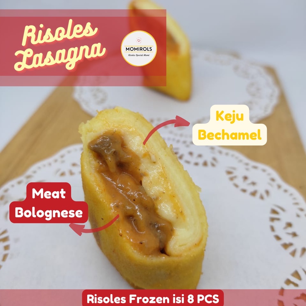 

Risoles Lasagna Premium | Risol Frozen | 8 Pcs | MOMIROLS