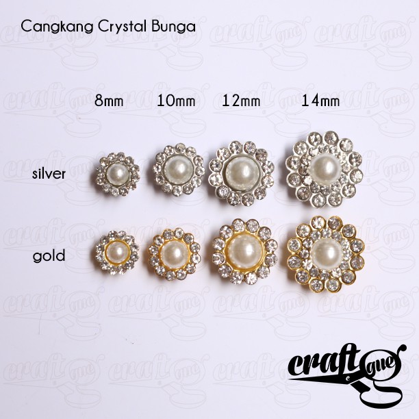 Diamond Cangkang Crystal Bunga