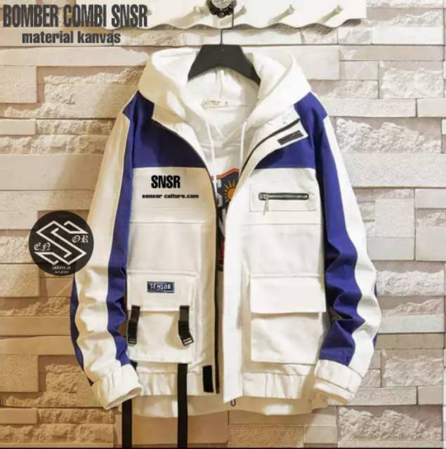 Jaket bomber pria COMBINASI SNSR ORIGINAL