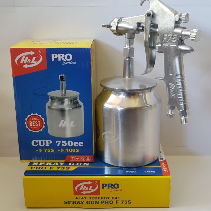 Spray Gun Pro F75S Tabung bawah H&L
