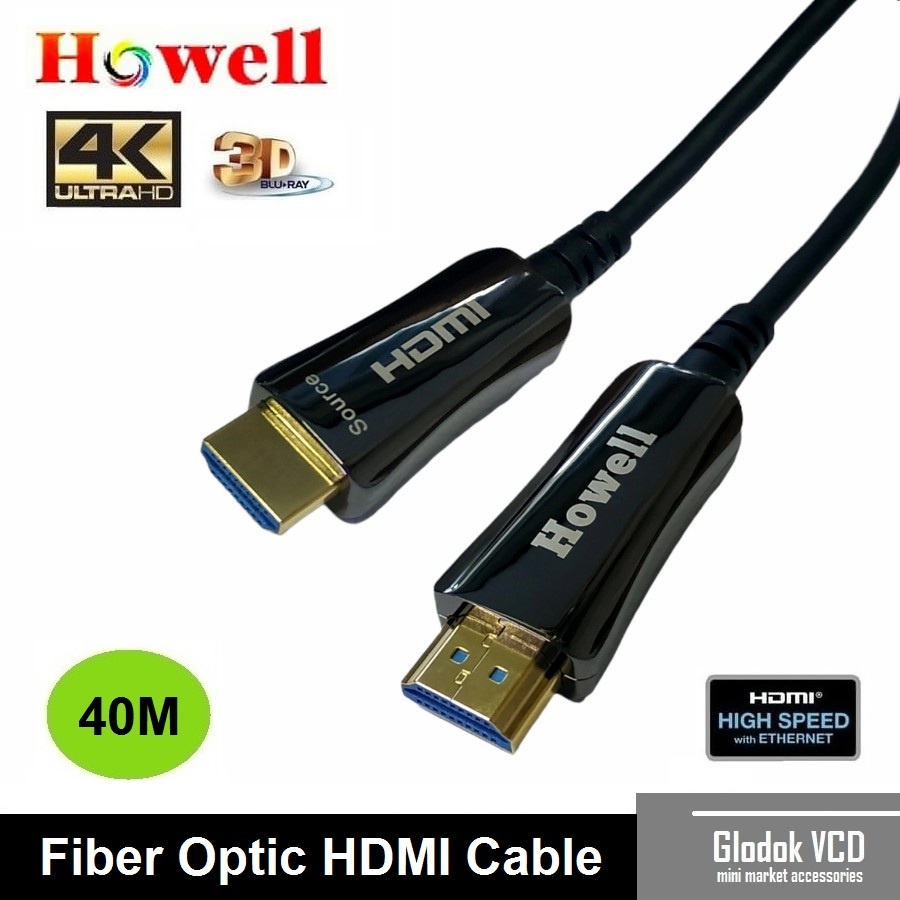 Kabel hdmi Fiber Optic Howell Versi 2.0 4K 40M