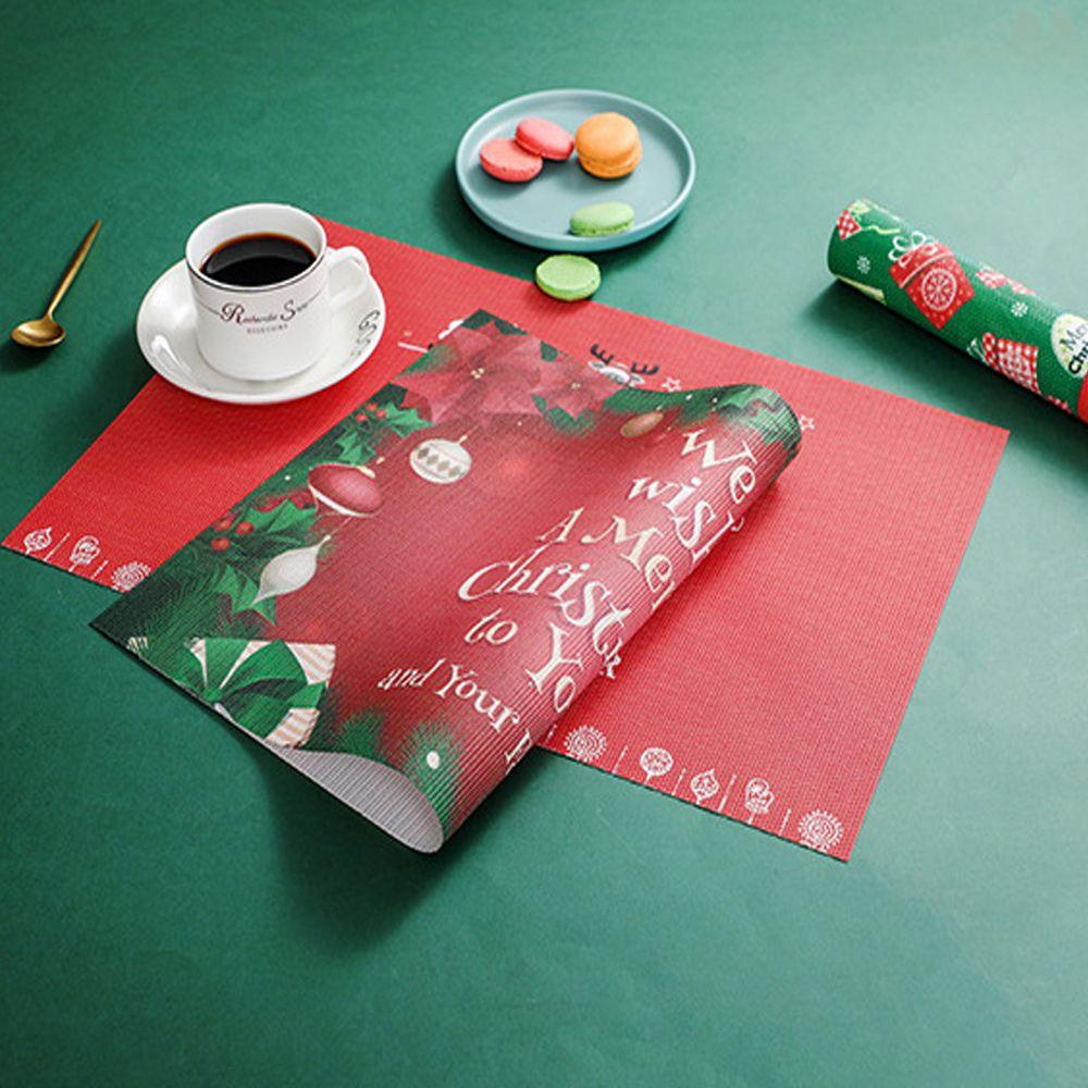 Preva Merry Christmas Home Decor Table Mat Ornamen Tatakan Bisa Dicuci