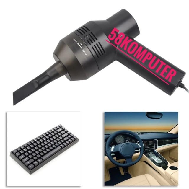 HONK Mini Vacuum Cleaner USB Pembersih Debu Keyboard - HK-6019 - Black pembersih keyboard