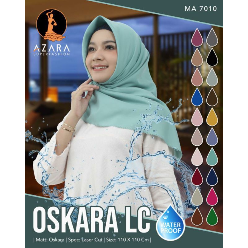 Jilbab acara segi empat waterprof