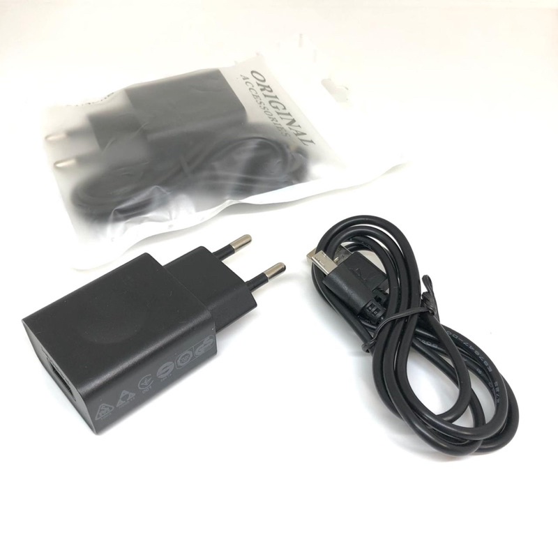 TRAVEL CHARGER LENOVO MICRO PACKING PLASTIK KLIP ORIGINAL BLACK VARIAN