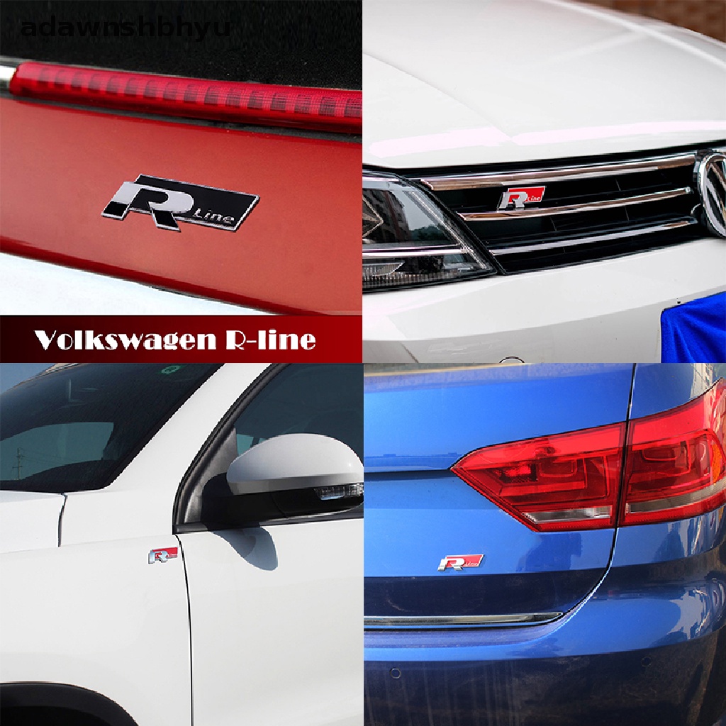 Adawnshbhyu Stiker Emblem Badge Mobil Trunk Metal Rline R-LINE Untuk VW CC GTI Passat