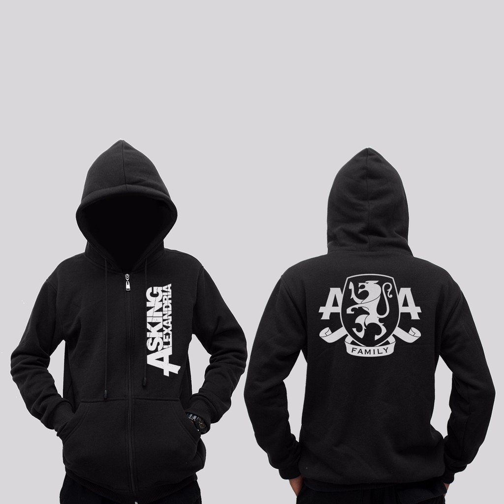 Jaket Hoodie Sweater Asking Alexandria Hitam Bidadari Fashion
