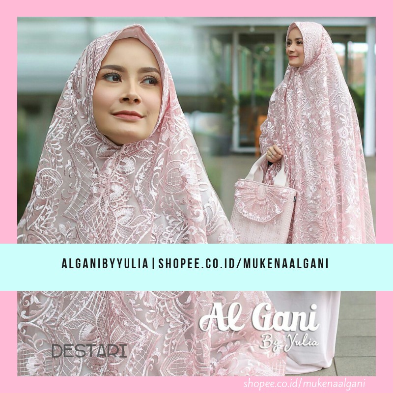 Produsen pusat mukena brukat mewah algani Mukena spesial hantaran Destari ALGANI